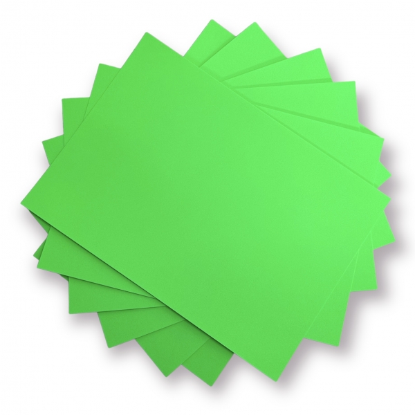 Papel Color Plus 180g - Verde Neon - 5 folhas