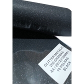 Papel Glitter Metálico A4 - 250g - Preto - 10 Folhas