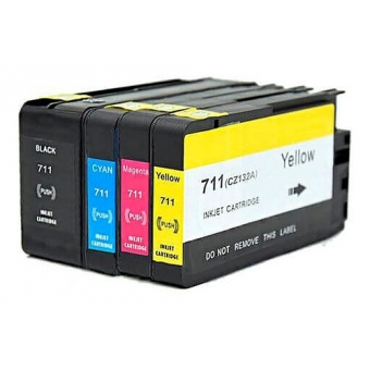 Kit 4 Cartuchos Compatíveis com HP 711xl para T120 T520