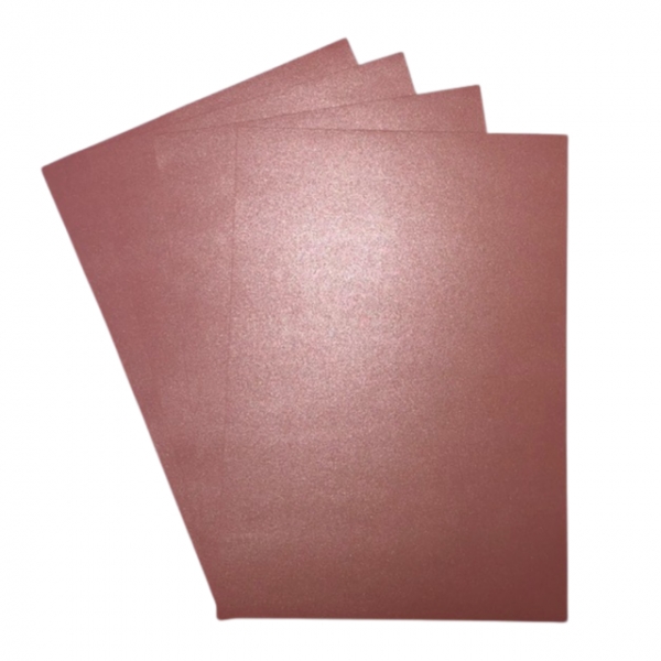 Papel Colorido Metálico Metalizado 150g A4 Rosa - 15 Folhas