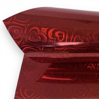 10 Folhas Papel Lamicote Laminado Coração 1 Face 180g A4