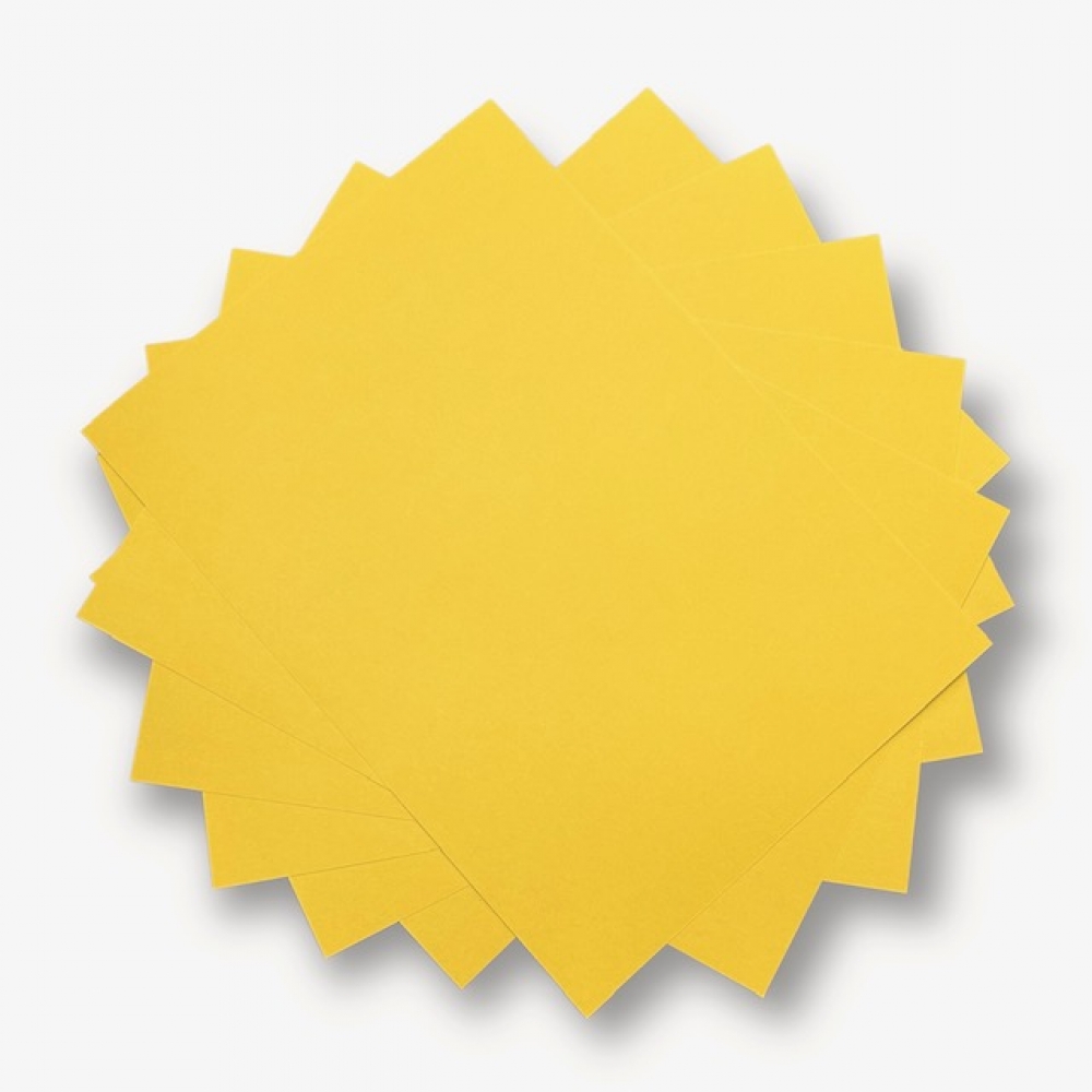 Papel Colorido - 120g - Colorido na Massa - Amarelo Ouro - 20 folhas