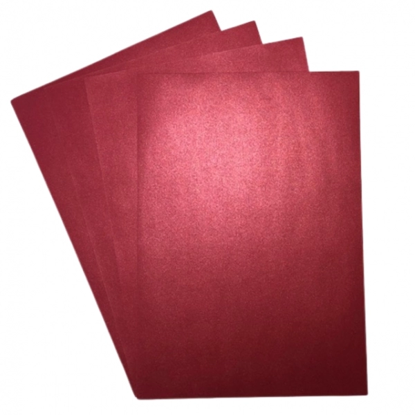 Papel Colorido Metálico Metalizado 150g A4 Vermelho - 15 Folhas