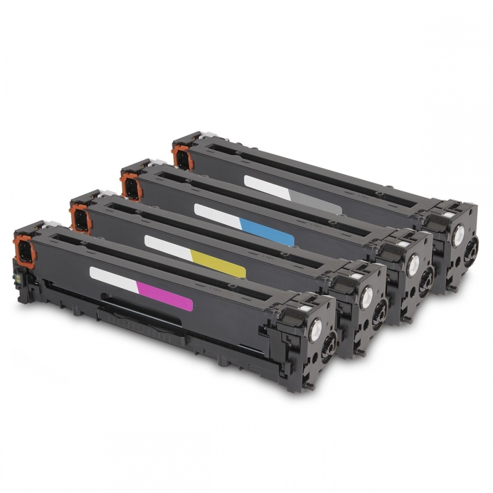 Kit 4 Toner Compatível com HP Cb540a Cb541a Cb542a Cb543a para CP1215 CP1510 CP1515 CP1518