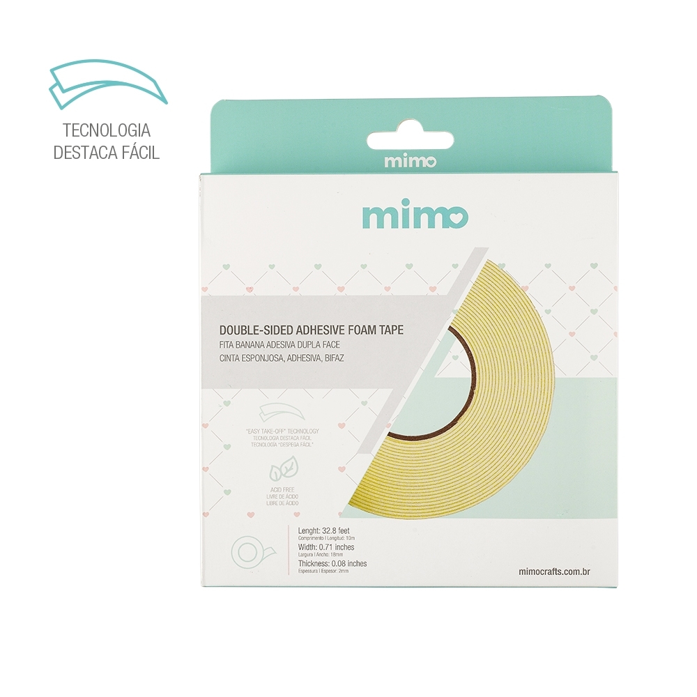 Fita Banana Adesiva Dupla Face Mimo - 10 Metros