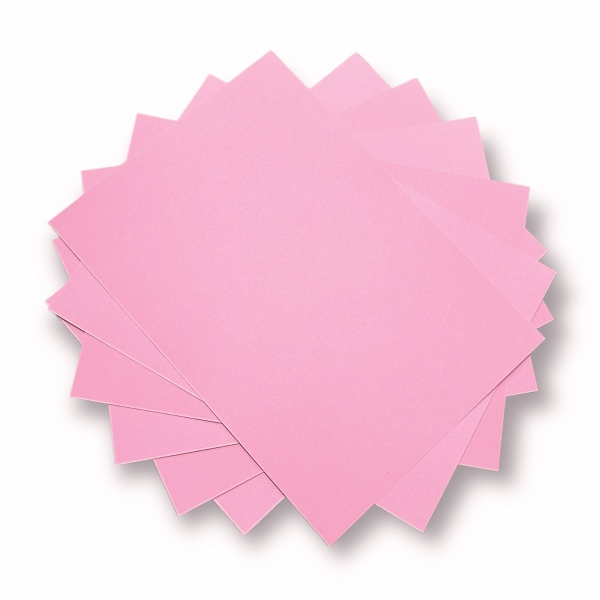 Papel Colorido - 180g - Colorido na Massa - Rosa Claro - 20 folhas
