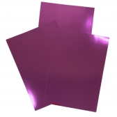 10 Folhas Papel Lamicote Laminado Fuchsia 1 Face 250g A4