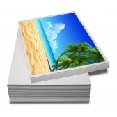 100 Folhas Papel Foto Matte Fosco 130g A4 Á Prova Dagua - Branco