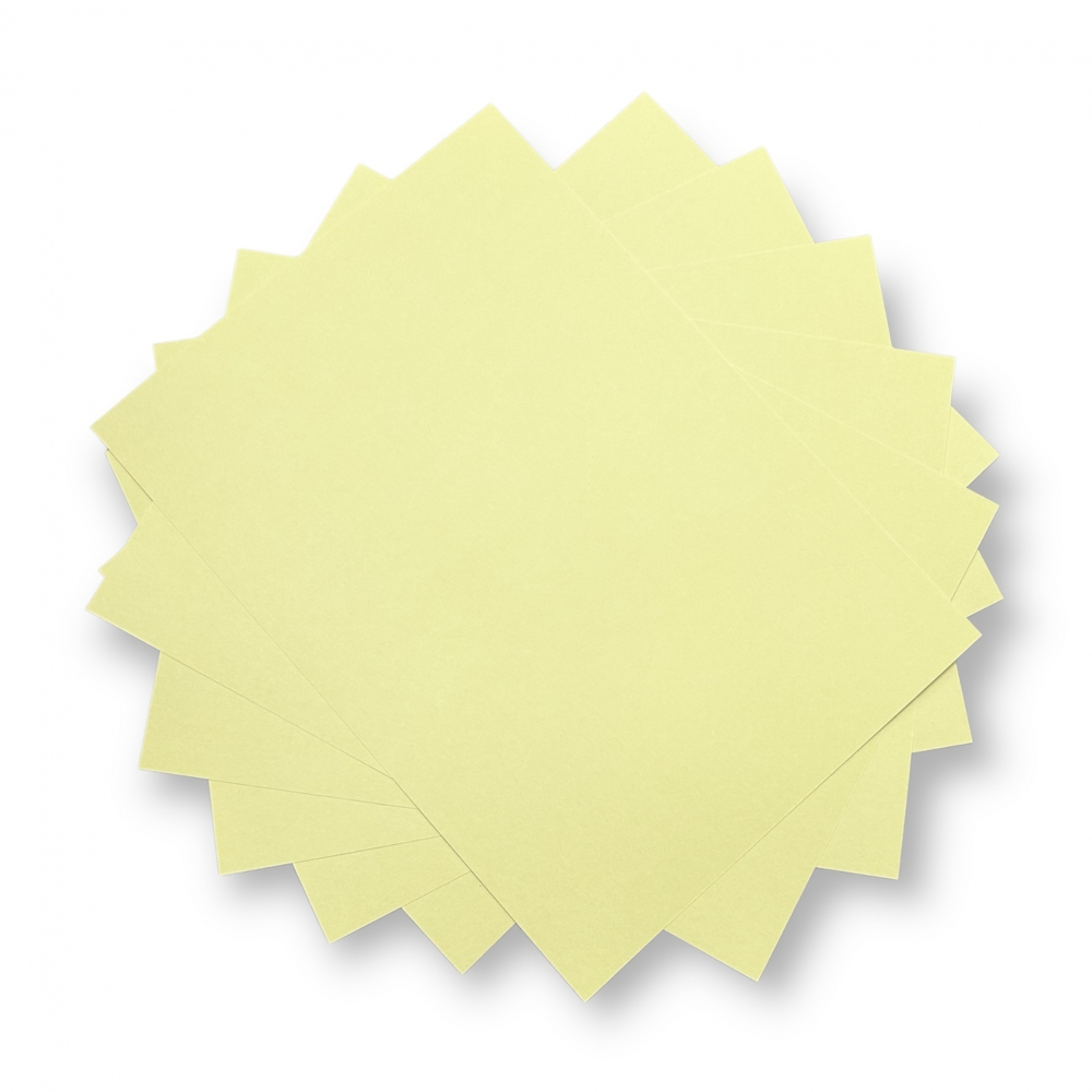Papel Colorido - 180g - Colorido na Massa - Amarelo Claro - 20 folhas