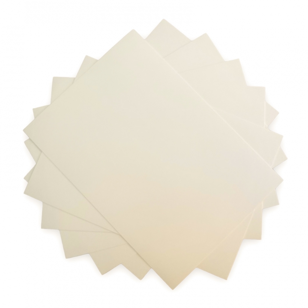 Papel Color Plus 180g - Marfim - 5 folhas