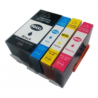 Kit 4 Cartuchos Compatíveis com HP 904xl para 6962 6961 6963 6964 6966 6970 6971