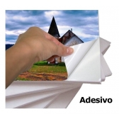 100 Papel Foto Glossy Auto Adesivo 80g A4 Á Prova Dagua - Branco