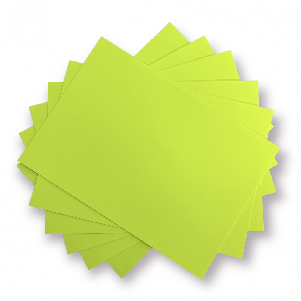 Papel Color Plus 180g - Amarelo Neon - 5 folhas