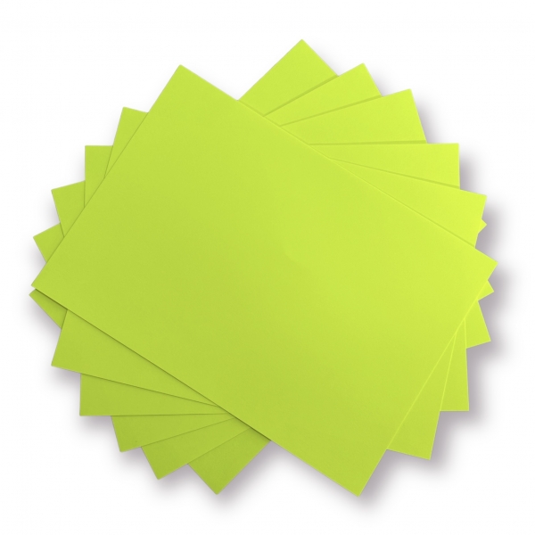 Papel Color Plus 180g - Amarelo Neon - 5 folhas