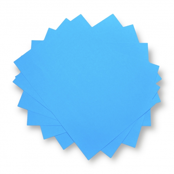 Papel Colorido - 180g - Colorido na Massa - Azul Turquesa - 20 folhas