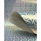 10 Folhas Papel Vinil Filme Adesivo Holográfico Espiral Prova D´agua 150g A4 - Branco