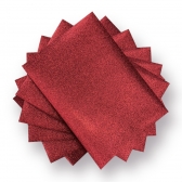 Papel Glitter A4 - 180g - Vermelho - 5 Folhas