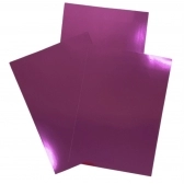 10 Folhas Papel Lamicote Laminado Rosa 1 Face 180g A4