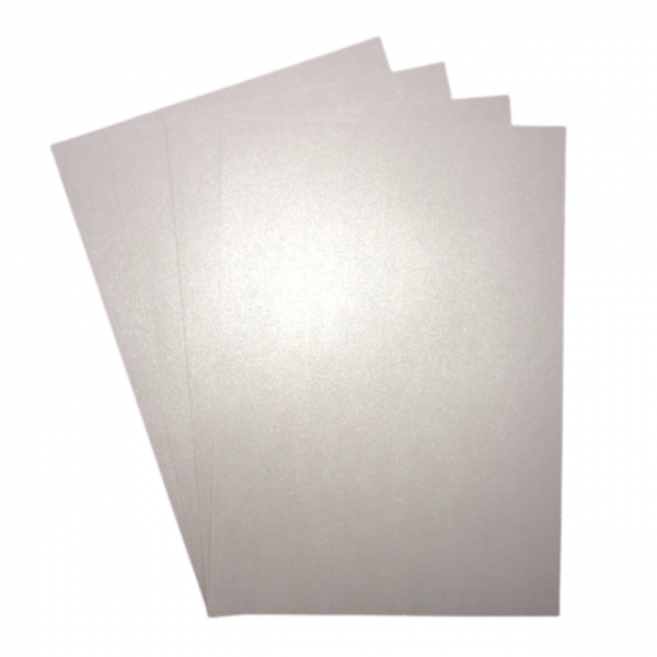 Papel Colorido Metálico Metalizado 150g A4 Marfim - 15 Folhas
