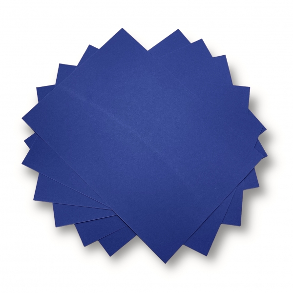 Papel Colorido - 180g - Colorido na Massa - Azul Escuro - 20 folhas