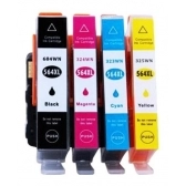 Kit 4 Cartuchos Compatível com HP 564xl para 3070A 3520 3526 4620 4622 5512 5514