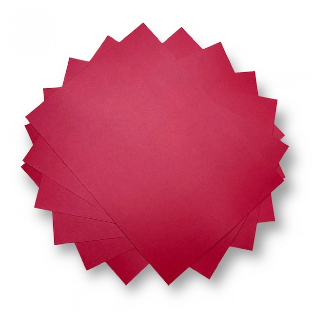 Papel Colorido - 110g - Colorido na Massa - Vermelho - 50 folhas