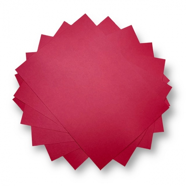 Papel Colorido - 110g - Colorido na Massa - Vermelho - 50 folhas