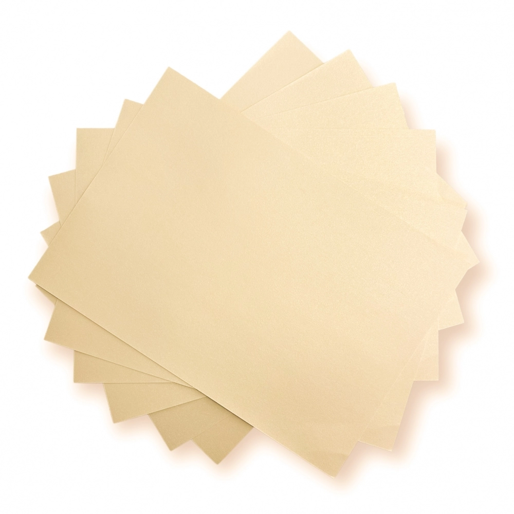 Papel Colorido Metálico Metalizado 150g A4 Ouro - 15 Folhas