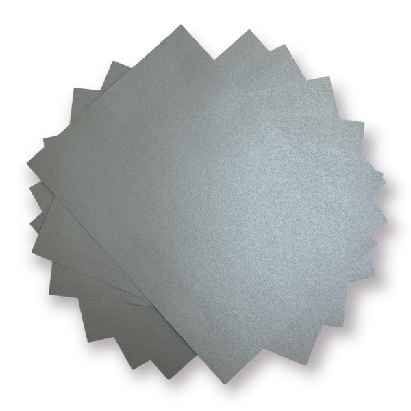 Papel Colorido Metálico Metalizado 150g A4 Prata - 15 Folhas