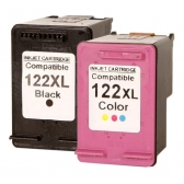 Par De Cartucho De Tinta Compatível com HP 122xl Preto + Color 2050 3050 1000