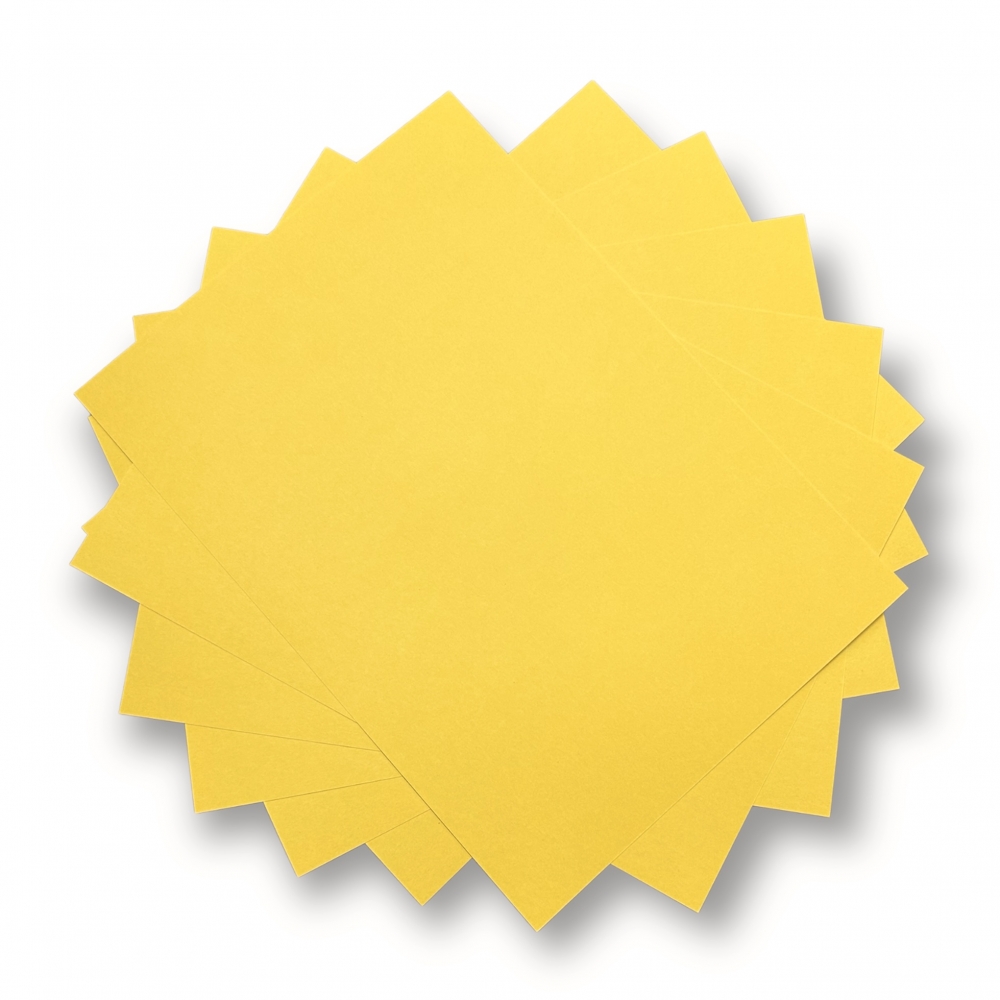 Papel Colorido - 180g - Colorido na Massa - Amarelo Ouro - 20 folhas