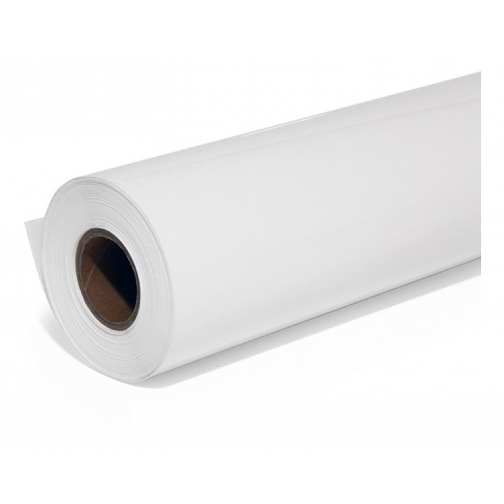 Papel Fotográfico Plotter Adesivo Glossy 130g 610mm X 30m - Branco