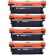 Kit 4 Toner Compatível com HP Ce250a Ce251a Ce252a Ce253a para CP3525DN CP3525N CP3525X CM3530FS