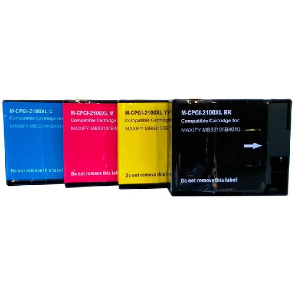 Kit 4 Cartuchos Compatível com Canon Pg2100 2100xl para Mb5310 Ib4010 MB5110 IB4110