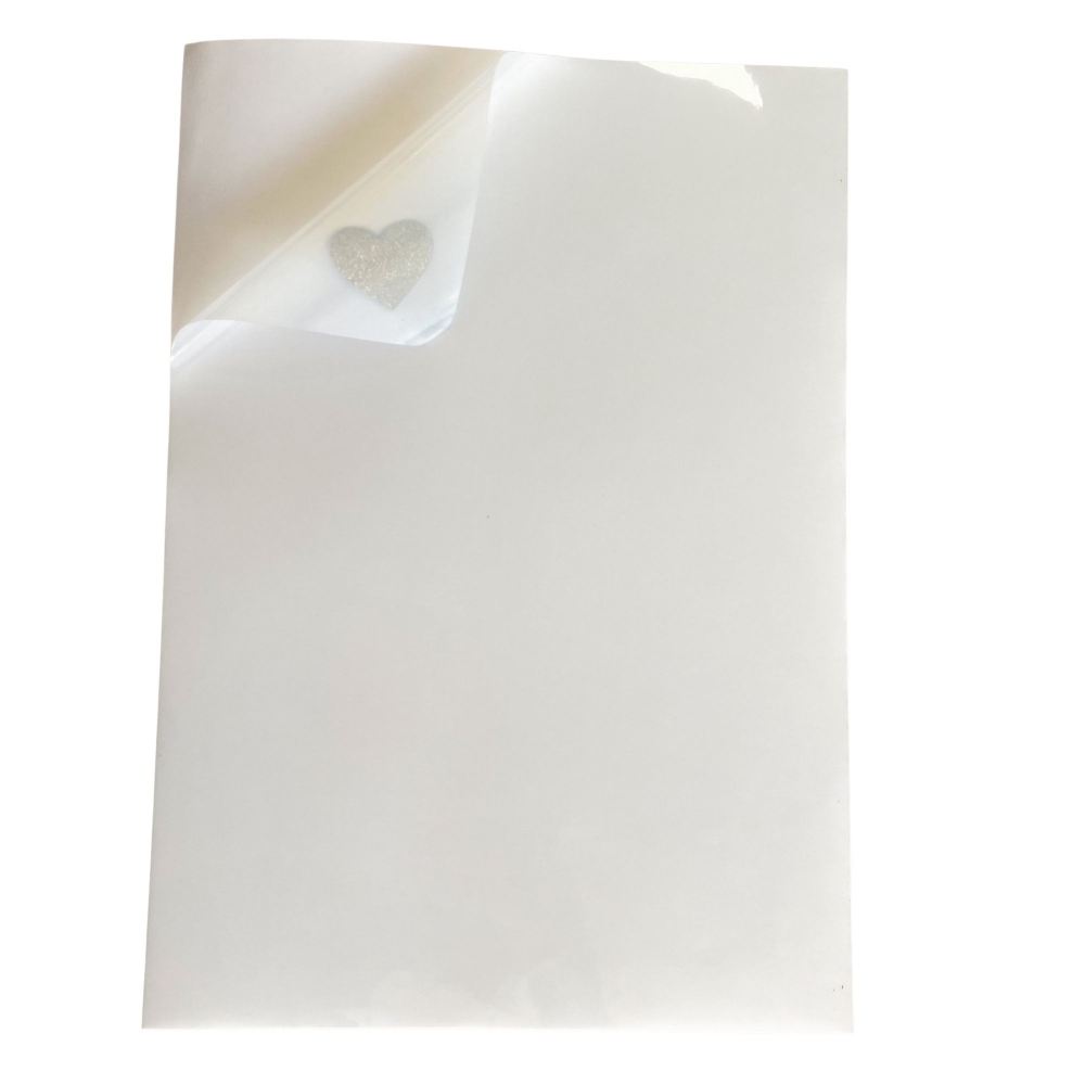 10 Folhas Papel Vinil Filme Adesivo Leitoso Prova D´agua 150g A4 - Branco