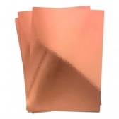 10 Folhas Papel Lamicote Laminado Cobre 1 Face 250g A4