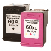 Par Cartucho Compatível com HP 60xl Preto + Colorido C4680 C4780 D1660 F4280