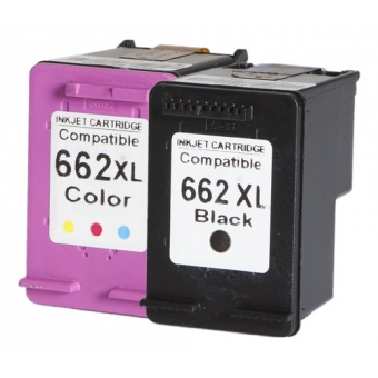 Par Cartucho De Tinta Compatível com HP 662xl Preto + Color 2546 2516 3516 1516
