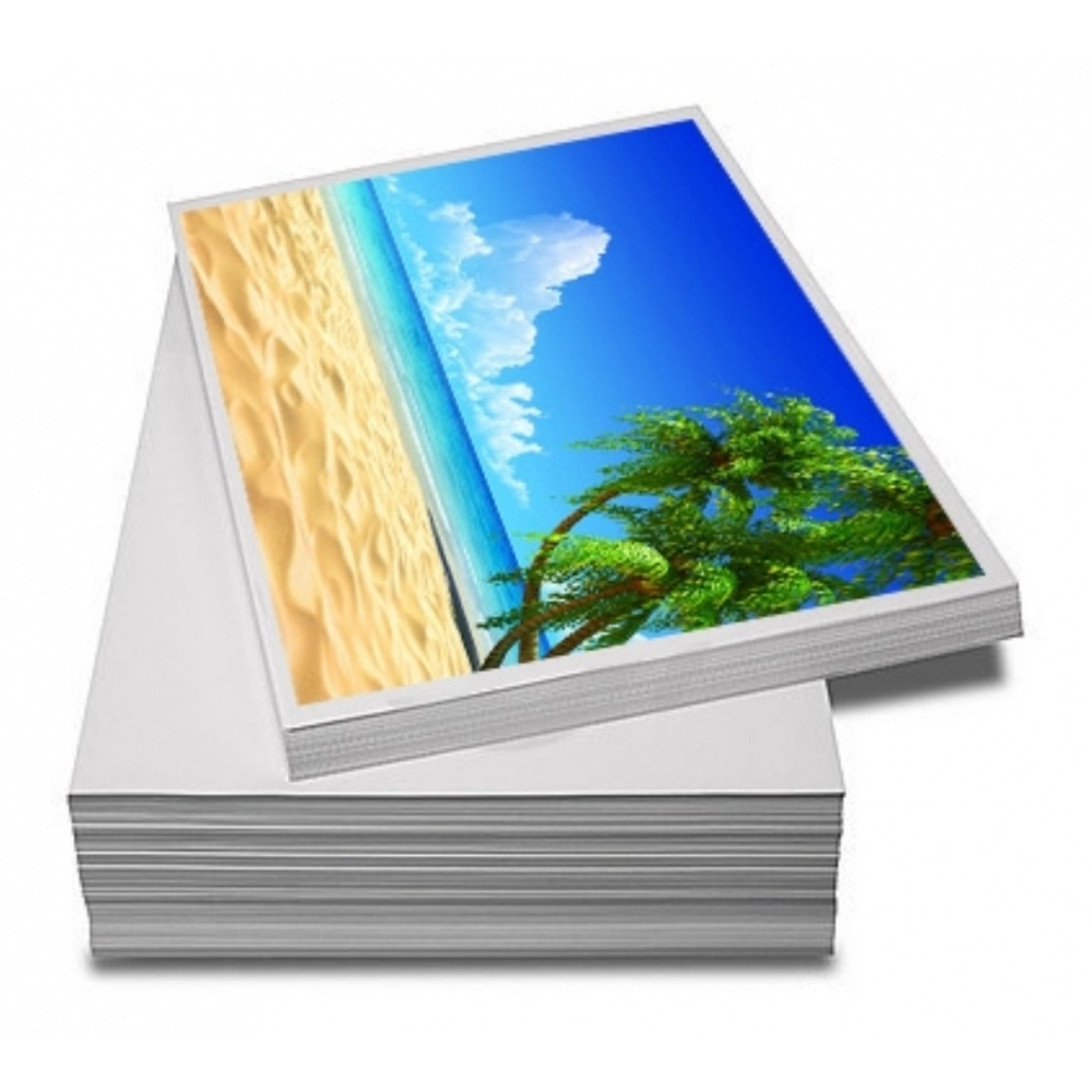 100 Folhas Papel Foto Matte Fosco 90g A4 Á Prova Dagua - Branco