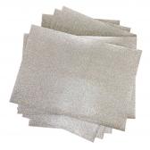 Papel Glitter A4 - 180g - Prata - 5 Folhas