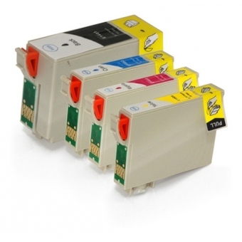 Kit 4 Cartuchos Compatíveis com Epson T1401 T1402 T1403 T1404 para Tx560wd Tx620 Tx641 T42