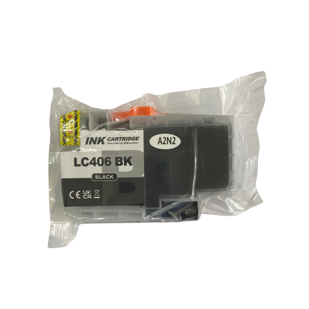 Cartucho de Tinta Compatível LC406 Preto MFCJ6955DW MFCJ5955DW MFCJ4535DW