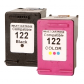 Par De Cartucho De Tinta Compatível com HP 122 Preto + Color 2050 3050 1000