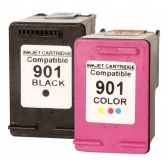 Par Cartucho Compatível com HP 901xl Preto + Color J4580 J4680 J4660 J4500 J45
