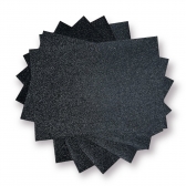 Papel Glitter A4 - 180g - Preto - 5 Folhas