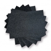 Papel Glitter A4 - 180g - Preto - 5 Folhas