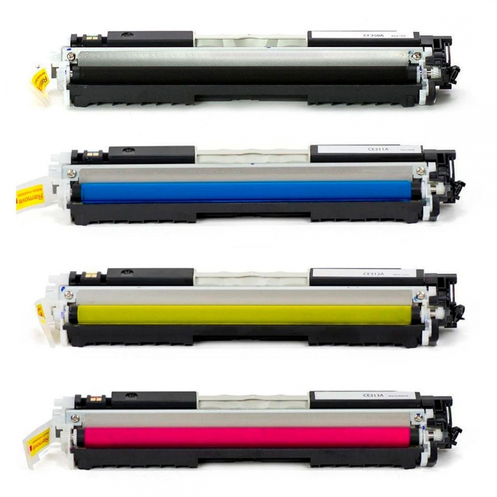 Kit 4 Toner Compatível com HP Ce310a Ce311 Ce312 Ce313 para Cf350a Cf351a Cf352a Cf353a Cp1020 1025 M176 M177