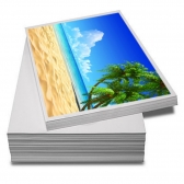 20 Folhas Papel Foto Glossy 260g A5 Á Prova Dagua - Branco