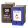 Par Cartucho Compatível com HP 56 + 57 Para Psc 1213 1215